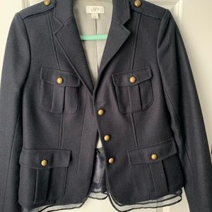 Navy Military style wool jacket